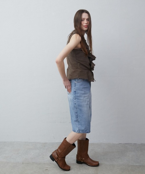 Rohwel(ローウェル)の「Ruffle Tie Sleeveless Blouse / ラッフルタイスリーブレスブラウス(シャツ/ブラウス・レディース・ホワイト/カーキ・FREE)」の9枚目の写真