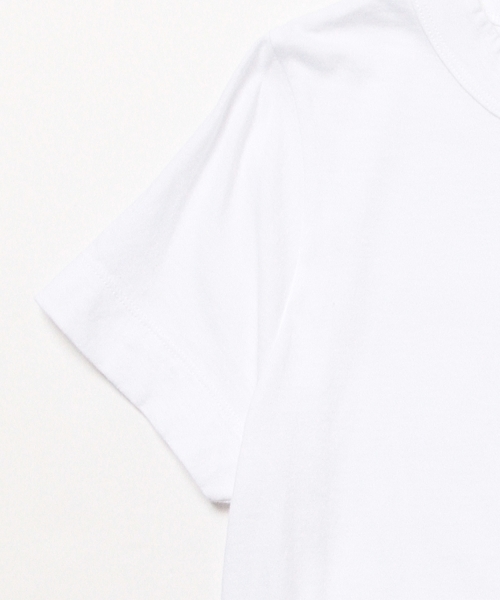 homspun（ホームスパン）の「homspun / コットン半袖Tシャツ（Tシャツ/カットソー・レディース・ホワイト/チャコールグレー・SMALL/MEDIUM）」の6枚目の写真