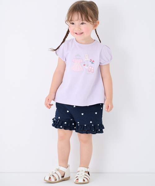 petit main(プティマイン)の「【接触冷感】ちびフリルショートパンツ(その他パンツ・キッズ・ブルー/アイボリー/レッド/サックスブルー/イエロー/ブラック/ネイビー・120cm/90cm/130cm/100cm/80cm/110cm)」の4枚目の写真