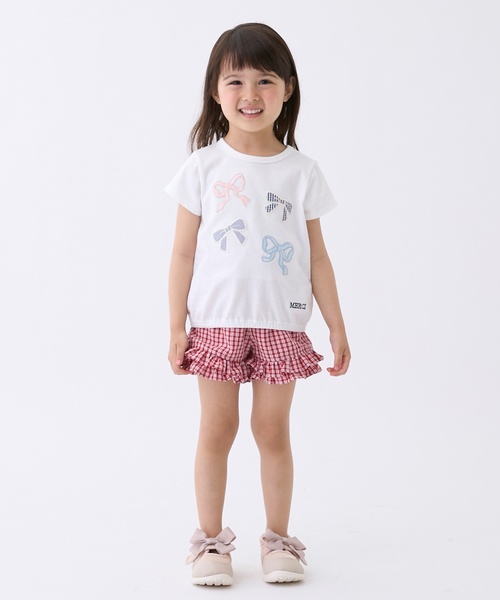 petit main（プティマイン）の「【接触冷感】ちびフリルショートパンツ（その他パンツ・キッズ・ブルー/アイボリー/レッド/サックスブルー/イエロー/ブラック・120cm/90cm/130cm/100cm/80ｃｍ/110cm）」の6枚目の写真