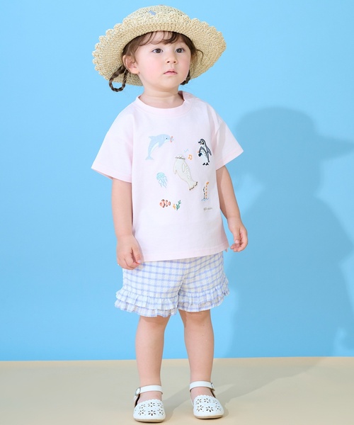 petit main（プティマイン）の「【接触冷感】ちびフリルショートパンツ（その他パンツ・キッズ・ブルー/アイボリー/レッド/サックスブルー/イエロー/ブラック・120cm/90cm/130cm/100cm/80ｃｍ/110cm）」の21枚目の写真