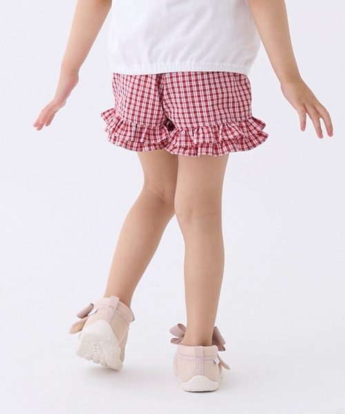 petit main(プティマイン)の「【接触冷感】ちびフリルショートパンツ(その他パンツ・キッズ・ブルー/アイボリー/レッド/サックスブルー/イエロー/ブラック/ネイビー・120cm/90cm/130cm/100cm/80cm/110cm)」の12枚目の写真