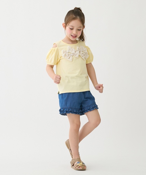 petit main(プティマイン)の「【接触冷感】ちびフリルショートパンツ(その他パンツ・キッズ・ブルー/アイボリー/レッド/サックスブルー/イエロー/ブラック/ネイビー・120cm/90cm/130cm/100cm/80cm/110cm)」の14枚目の写真