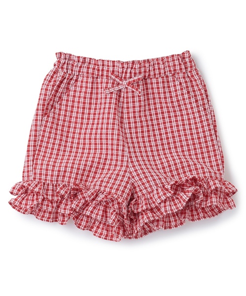 petit main（プティマイン）の「【接触冷感】ちびフリルショートパンツ（その他パンツ・キッズ・ブルー/アイボリー/レッド/サックスブルー/イエロー/ブラック・120cm/90cm/130cm/100cm/80ｃｍ/110cm）」の8枚目の写真