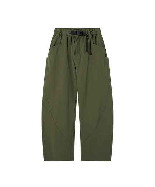 S'more(スモア)の「Wide silhouette sabre cut pants(カーゴパンツ・メンズ・カーキ/ダークグレー・LARGE/MEDIUM/SMALL)」の2枚目の写真