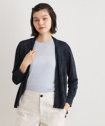 【冷房・日よけ対策におすすめ/ゆったりシルエット】ポリー柄 ジャージーカーディガン