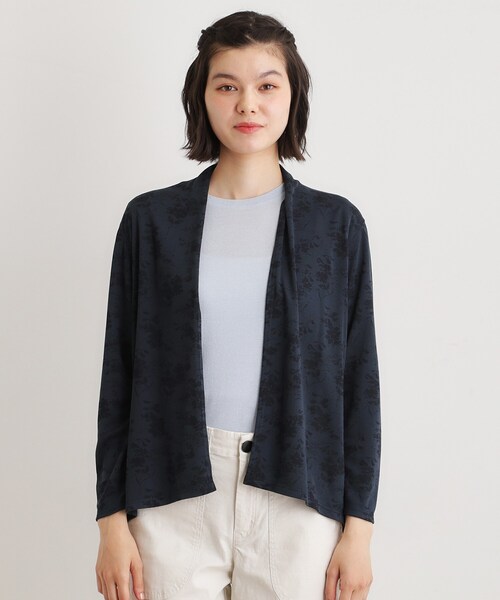 LAURA ASHLEY(ローラアシュレイ)の「【冷房・日よけ対策におすすめ/ゆったりシルエット】ポリー柄 ジャージーカーディガン(カーディガン/ボレロ・レディース・ホワイト系1/ネイビー系・38/40)」の11枚目の写真