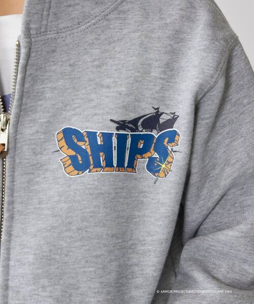 SHIPS(シップス)の「DQVIIR × SHIPS:110~150cm ロゴ ZIP フーディー〈KIDS〉(パーカー・キッズ・グレー/ネイビー・110/130/150)」の3枚目の写真
