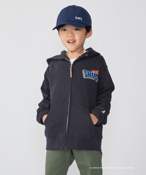 SHIPS(シップス)の「DQVIIR × SHIPS:110~150cm ロゴ ZIP フーディー〈KIDS〉(パーカー・キッズ・グレー/ネイビー・110/130/150)」の5枚目の写真