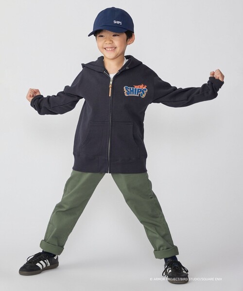 SHIPS(シップス)の「DQVIIR × SHIPS:110~150cm ロゴ ZIP フーディー〈KIDS〉(パーカー・キッズ・グレー/ネイビー・110/130/150)」の11枚目の写真
