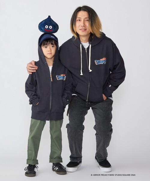 SHIPS(シップス)の「DQVIIR × SHIPS:110~150cm ロゴ ZIP フーディー〈KIDS〉(パーカー・キッズ・グレー/ネイビー・110/130/150)」の14枚目の写真
