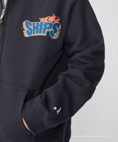 SHIPS(シップス)の「DQVIIR × SHIPS:110~150cm ロゴ ZIP フーディー〈KIDS〉(パーカー・キッズ・グレー/ネイビー・110/130/150)」の15枚目の写真