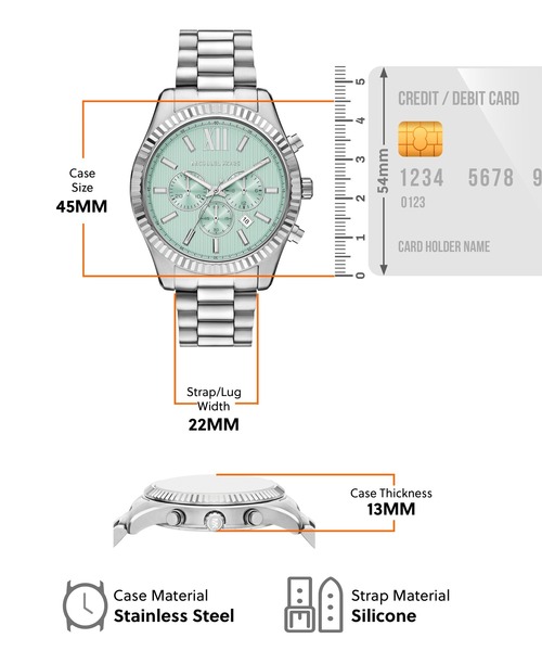 MICHAEL KORS(マイケルコース)の「マイケル・コース 腕時計 メンズ アナログ ステンレス MK9264(アナログ腕時計・メンズ・シルバー・FREE)」の4枚目の写真