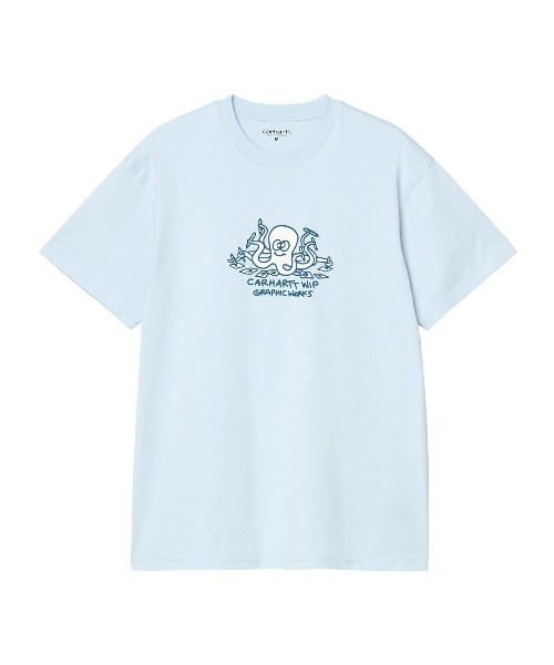 Carhartt WIP(カーハートダブリューアイピー)の「Carhartt WIP S/S INK LAB T-SHIRT(カーハートワークインプログレス S/S インク ラボ Tシャツ)(Tシャツ/カットソー・メンズ・ブラック/ホワイト/ブルー系・SMALL/MEDIUM/LARGE/X-LARGE)」の6枚目の写真