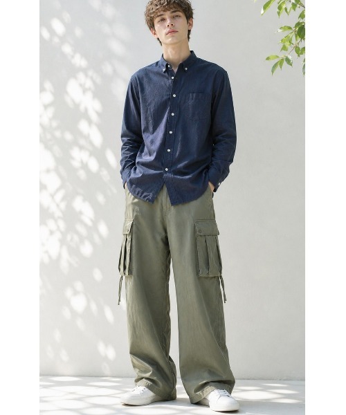Sakka(サッカ)の「コットンブロードボタンダウンカラーシャツMADE IN JAPAN(シャツ/ブラウス・メンズ・インディゴブルー・MEDIUM)」の3枚目の写真