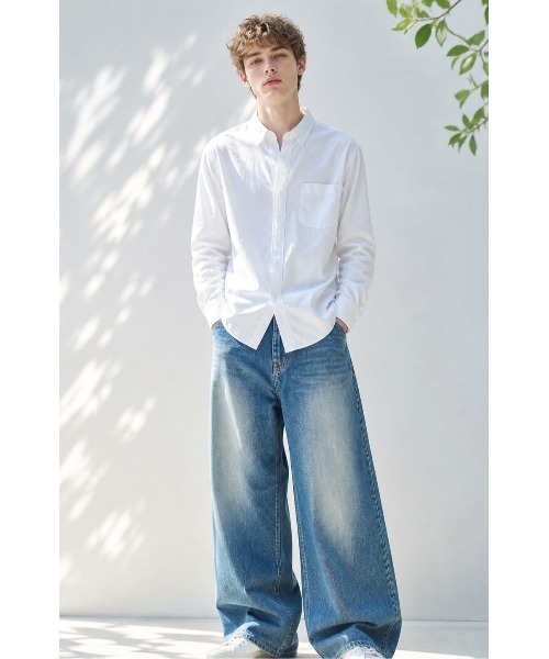 Sakka(サッカ)の「コットンブロードボタンダウンカラーシャツMADE IN JAPAN(シャツ/ブラウス・メンズ・インディゴブルー・MEDIUM)」の4枚目の写真