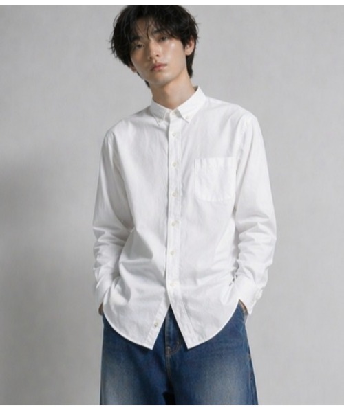 Sakka(サッカ)の「コットンブロードボタンダウンカラーシャツMADE IN JAPAN(シャツ/ブラウス・メンズ・インディゴブルー・MEDIUM)」の5枚目の写真