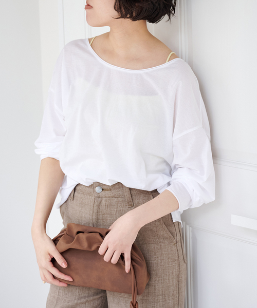 EMILY WEEK(エミリーウィーク)の「《追加2》2WAYスナッププルオーバー(Tシャツ/カットソー・レディース・ホワイト・FREE)」の16枚目の写真