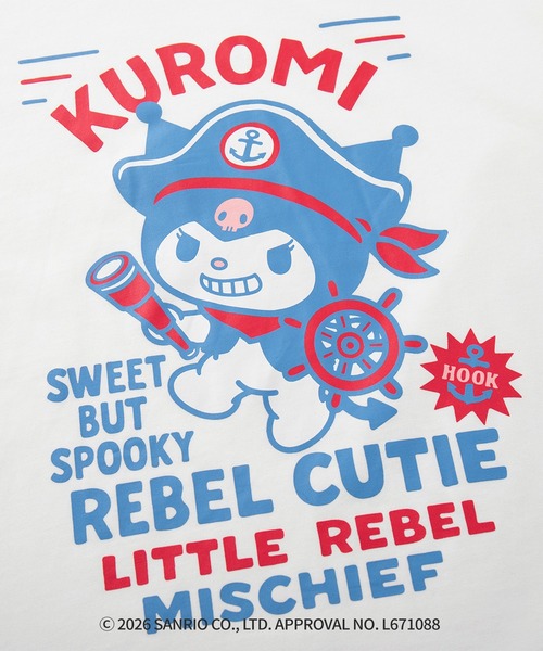 aimoha(アイモハ)の「HOOK -original- サンリオキャラクターズ コラボ プリントTシャツ(Tシャツ/カットソー・メンズ・ホワイト/ブラック・L/S/M)」の11枚目の写真