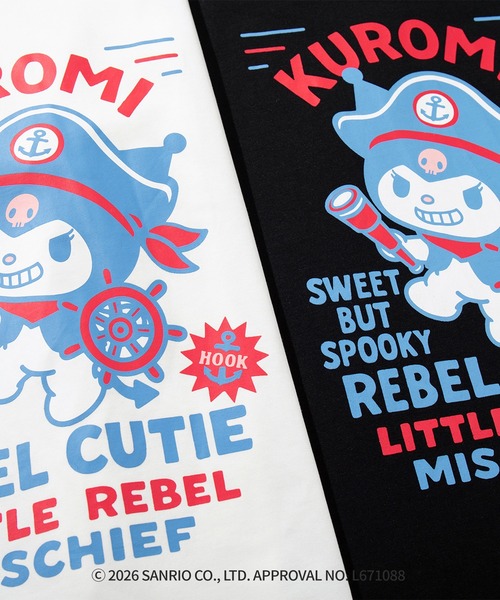 aimoha(アイモハ)の「HOOK -original- サンリオキャラクターズ コラボ プリントTシャツ(Tシャツ/カットソー・メンズ・ホワイト/ブラック・L/S/M)」の8枚目の写真