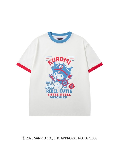 aimoha(アイモハ)の「HOOK -original- サンリオキャラクターズ コラボ プリントTシャツ(Tシャツ/カットソー・メンズ・ホワイト/ブラック・L/S/M)」の4枚目の写真