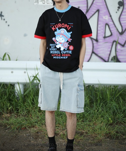 aimoha(アイモハ)の「HOOK -original- サンリオキャラクターズ コラボ プリントTシャツ(Tシャツ/カットソー・メンズ・ホワイト/ブラック・L/S/M)」の18枚目の写真