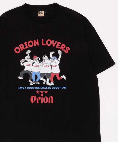 Duckster(ダックスター)の「オリオンビールコラボ RELAXED FIT S/STEE (ORION LOVERS)(Tシャツ/カットソー・メンズ・ブラック/ホワイト・L/M/XL)」の1枚目の写真