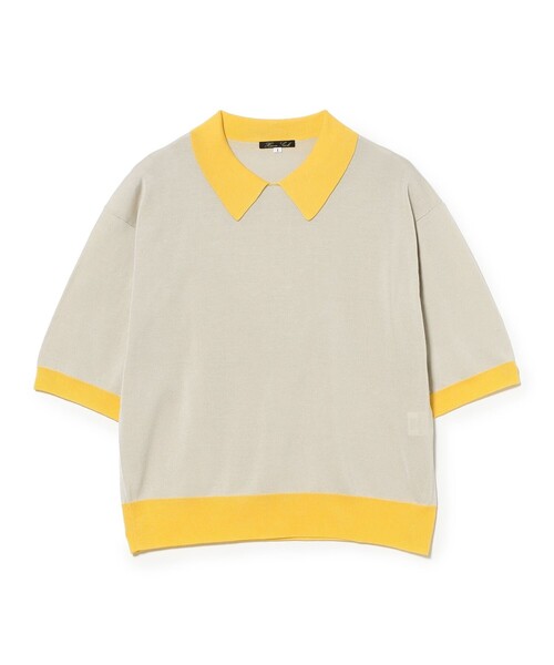 BEAMS BOY(ビームスボーイ)の「HAVERSACK / バイカラー ポロニット(ポロシャツ・レディース・イエロー・1)」の1枚目の写真