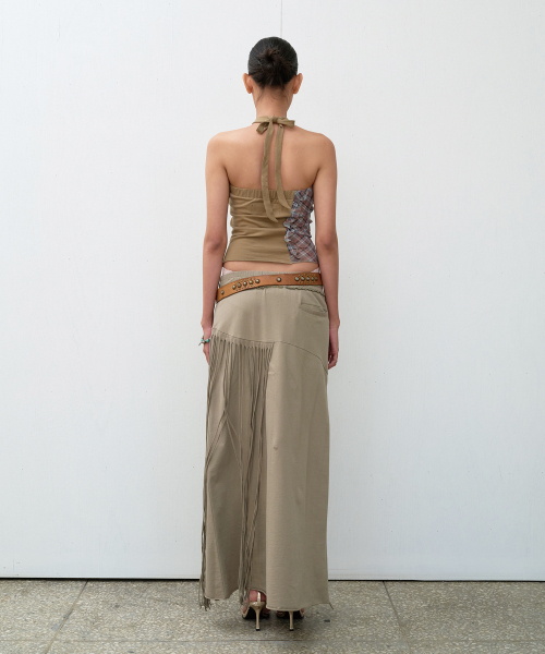 THEVINYLHOUSE（ザバイニルハウス）の「MIXED HALTERNECK TOP (W) OLIVE（Tシャツ/カットソー・レディース・その他・FREE）」の6枚目の写真