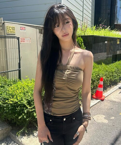 THEVINYLHOUSE（ザバイニルハウス）の「MIXED HALTERNECK TOP (W) OLIVE（Tシャツ/カットソー・レディース・その他・FREE）」の11枚目の写真