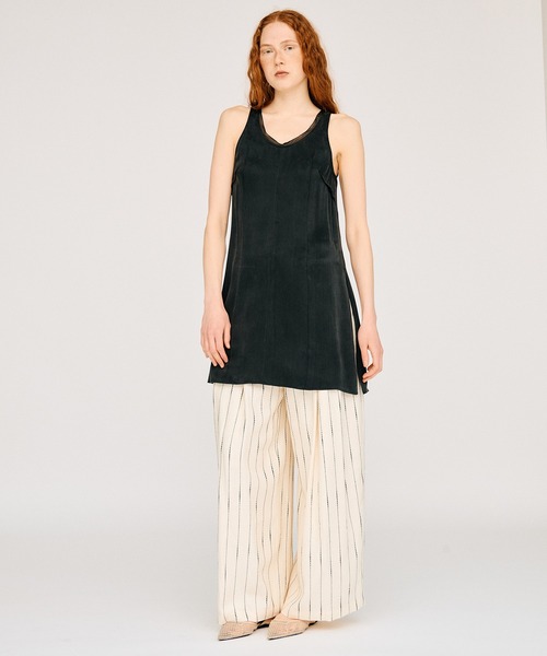 PRANK PROJECT(プランクプロジェクト)の「【2026Summer Pre-Order】ダブルベルトタックワイドパンツ / Double-Belted Wide-Leg Pants(その他パンツ・レディース・ブラック/ホワイト/ブラウン・36/38)」の4枚目の写真