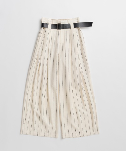 PRANK PROJECT(プランクプロジェクト)の「【2026Summer Pre-Order】ダブルベルトタックワイドパンツ / Double-Belted Wide-Leg Pants(その他パンツ・レディース・ブラック/ホワイト/ブラウン・36/38)」の6枚目の写真