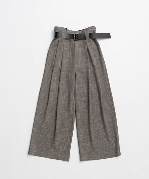 PRANK PROJECT(プランクプロジェクト)の「【2026Summer Pre-Order】ダブルベルトタックワイドパンツ / Double-Belted Wide-Leg Pants(その他パンツ・レディース・ブラック/ホワイト/ブラウン・36/38)」の7枚目の写真