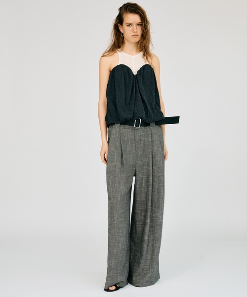 PRANK PROJECT(プランクプロジェクト)の「ダブルベルトタックワイドパンツ / Double-Belted Wide-Leg Pants(その他パンツ・レディース・ブラック/ホワイト/ブラウン・36/38)」の20枚目の写真