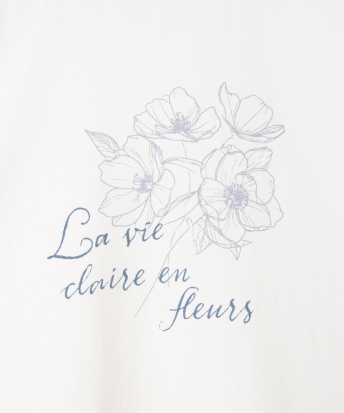 Honeys（ハニーズ）の「【ハニさら・接触冷感・ＵＶカット】フラワープリントＴシャツ（Tシャツ/カットソー・レディース・スミクロ/アイボリー/ブラウン/ラベンダー・S/M/LL/L）」の19枚目の写真