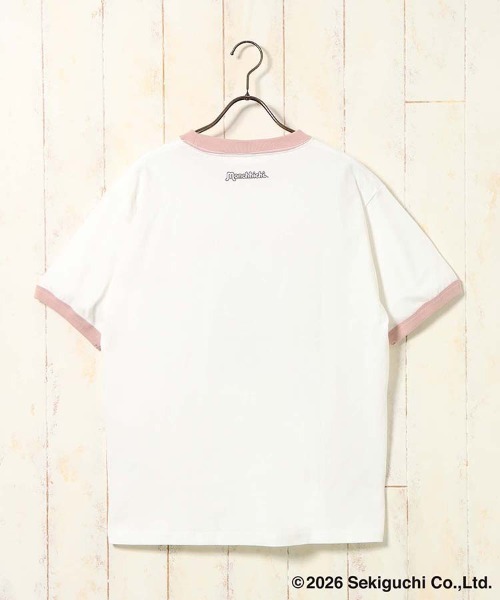 Bleu Bleuet（ブルーブルーエ）の「モンチッチリンガーTシャツ（Tシャツ/カットソー・レディース・ピンク/ブラック・M/L）」の17枚目の写真