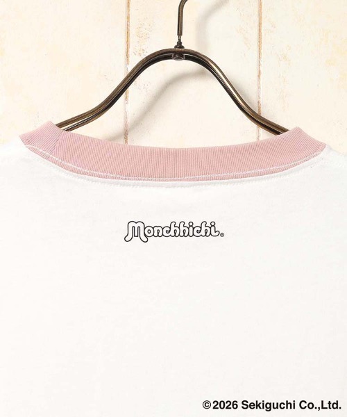 Bleu Bleuet（ブルーブルーエ）の「モンチッチリンガーTシャツ（Tシャツ/カットソー・レディース・ピンク/ブラック・M/L）」の16枚目の写真