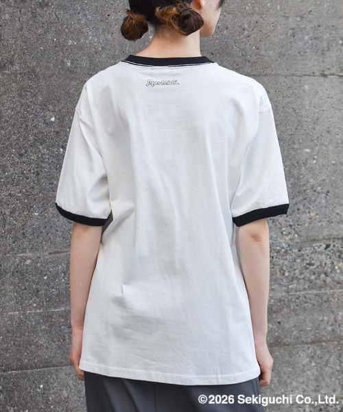 Bleu Bleuet（ブルーブルーエ）の「モンチッチリンガーTシャツ（Tシャツ/カットソー・レディース・ピンク/ブラック・M/L）」の9枚目の写真