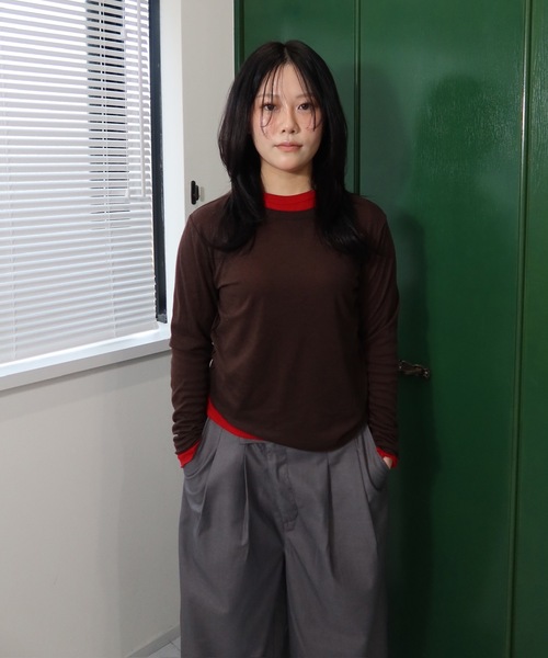 SELAN(セラン)の「【ユニセックス】ゼブラ柄皮パッチ付きクロスウエストワイドスラックス/ワイドパンツ(スラックス・メンズ・アイボリー/ブラック/ネイビー/グレー・MEDIUM/SMALL/LARGE)」の9枚目の写真