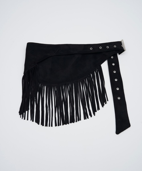 SOEMIN(ソミン)の「Fringe western belt/ウエスタンフリンジベルト(ベルト・レディース・ブラック・FREE)」の4枚目の写真