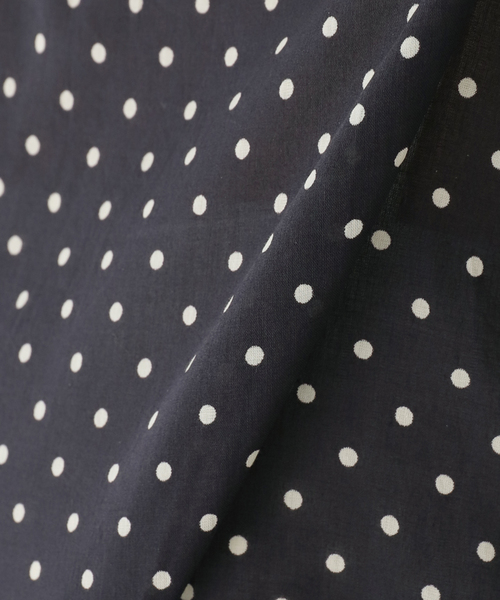 JOURNAL STANDARD LUXE（ジャーナルスタンダード　ラックス）の「【SOIL】 80s COTTON VOILE DOT PRINT HEM FRIL（シャツ/ブラウス・レディース・ブラック/ブラウン・2）」の12枚目の写真