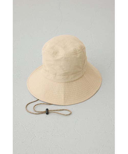 AZUL by moussy(アズールバイマウジー)の「【UVカット機能性】コード付きナイロンハット(ハット・レディース・ベージュ/ブラック・FREE)」の13枚目の写真