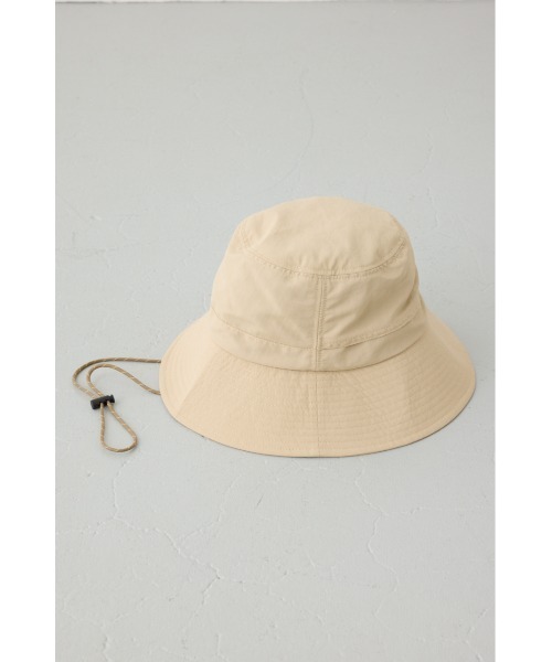 AZUL by moussy(アズールバイマウジー)の「【UVカット機能性】コード付きナイロンハット(ハット・レディース・ベージュ/ブラック・FREE)」の14枚目の写真