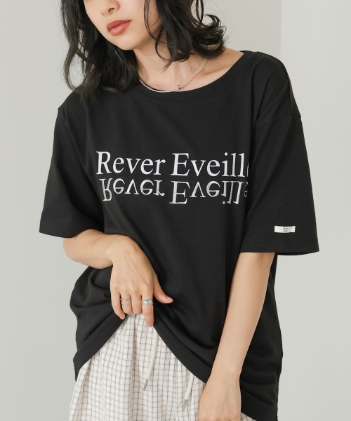 Bab(バブ)の「ロゴプリント刺しゅうTシャツ(Tシャツ/カットソー・レディース・ブラウン/オフホワイト/ブラック・FREE)」の3枚目の写真