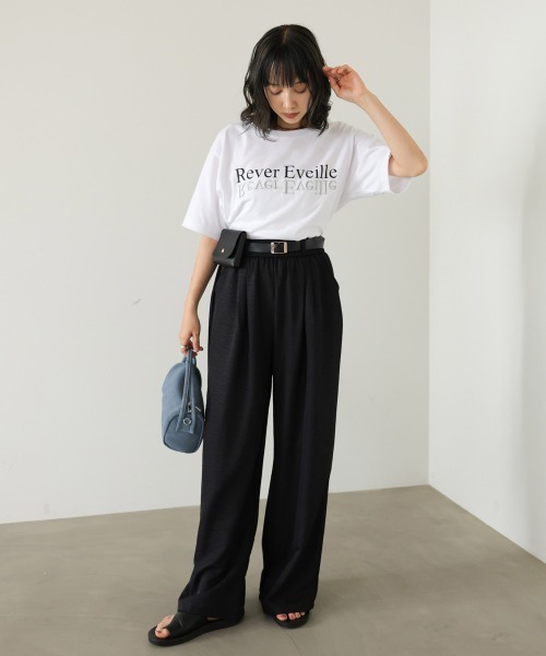 Bab(バブ)の「ロゴプリント刺しゅうTシャツ(Tシャツ/カットソー・レディース・ブラウン/オフホワイト/ブラック・FREE)」の9枚目の写真