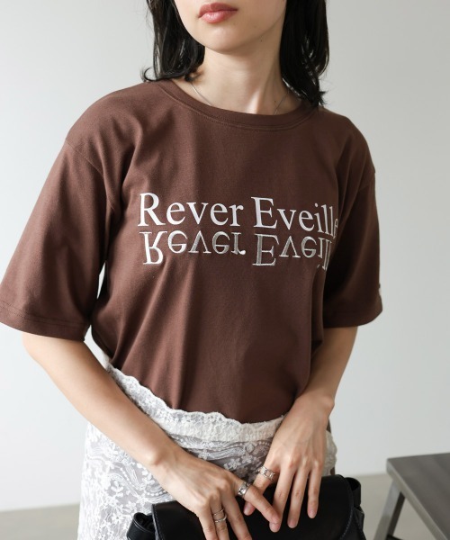 Bab(バブ)の「ロゴプリント刺しゅうTシャツ(Tシャツ/カットソー・レディース・ブラウン/オフホワイト/ブラック・FREE)」の22枚目の写真