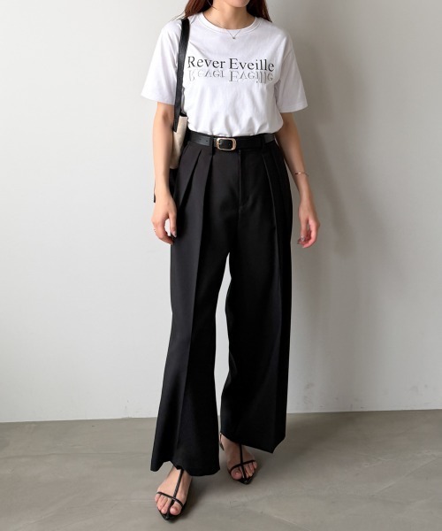Bab(バブ)の「ロゴプリント刺しゅうTシャツ(Tシャツ/カットソー・レディース・ブラウン/オフホワイト/ブラック・FREE)」の4枚目の写真