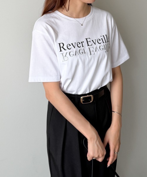 Bab(バブ)の「ロゴプリント刺しゅうTシャツ(Tシャツ/カットソー・レディース・ブラウン/オフホワイト/ブラック・FREE)」の5枚目の写真