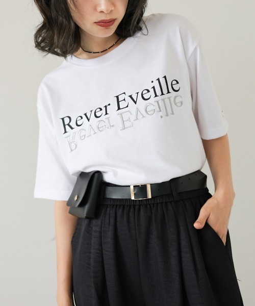 Bab(バブ)の「ロゴプリント刺しゅうTシャツ(Tシャツ/カットソー・レディース・ブラウン/オフホワイト/ブラック・FREE)」の7枚目の写真