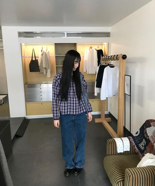 OHESHIO（オヘシオ）の「SMOCKED SHIRRING BLOUSE, NAVY CHECK（シャツ/ブラウス・レディース・その他・FREE）」の14枚目の写真